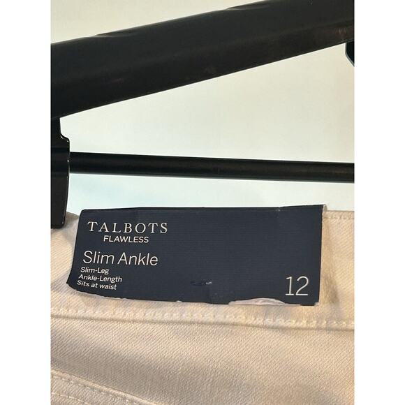 NWT Talbots Flawless Women's size 12 Slim Ankle White Denim - Picture 5 of 6